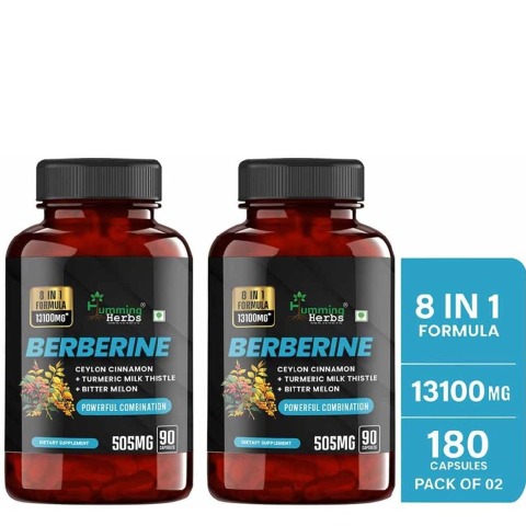 1 - Humming Herbs Berberine 8 in 1 Formula,  180 capsules 