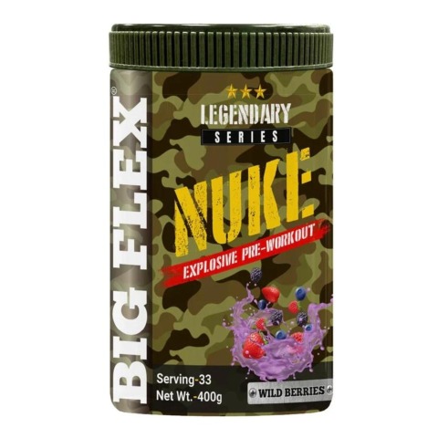 1 - Big Flex Nuke Pre Workout, 0.88 lb Wild Berries