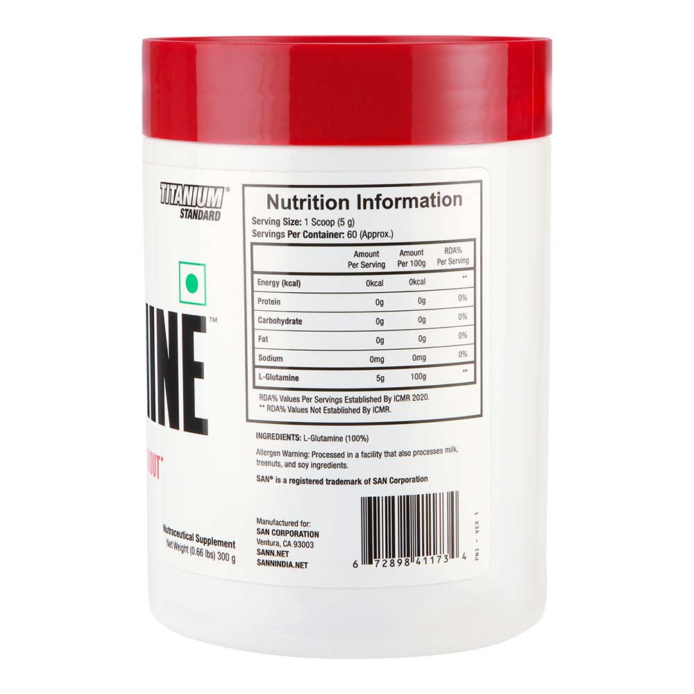 4 - SAN Performance Glutamine,  0.66 lb  Unflavoured 