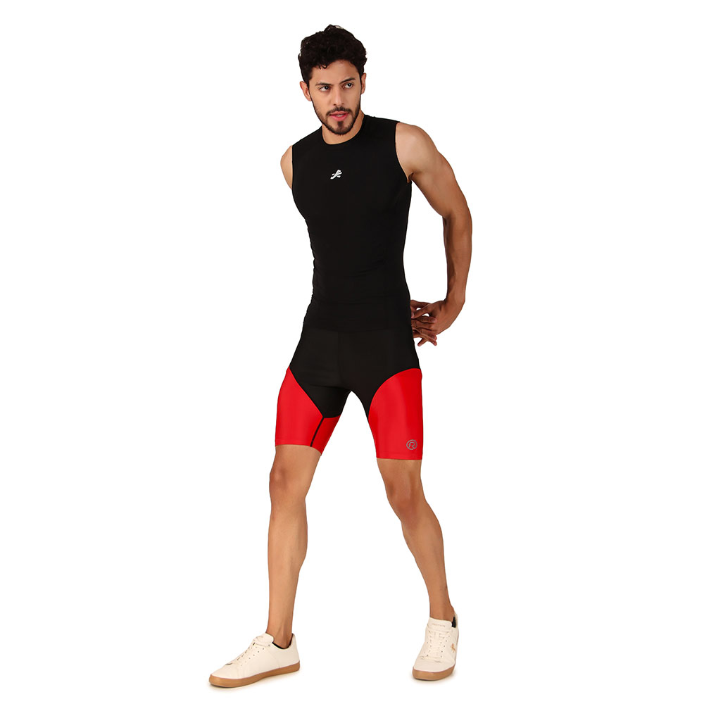 13 - Redesign Nylon Compression Cut Sleeve Tshirt,  Black  Large 