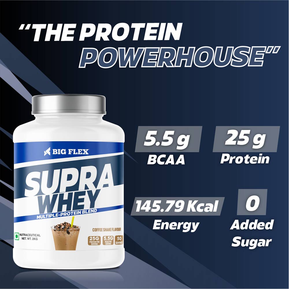 2 - Big Flex Supra Whey Multi-Blend Protein,  4.4 lb  Coffee Shake 