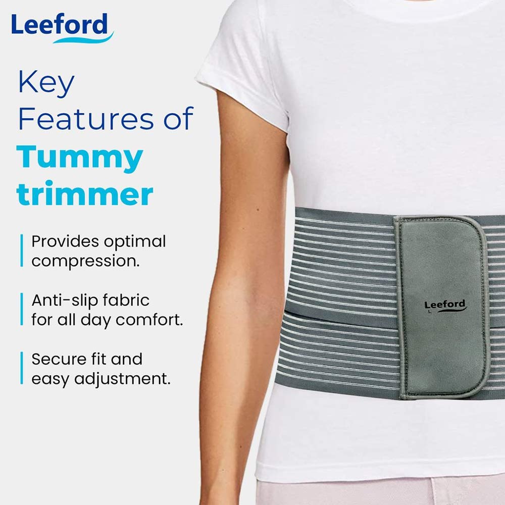 3 - Leeford Tummy Trimmer Belt,  Grey  Small 