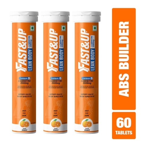 1 - Fast & Up Lean Body with L-Carnitine 2000mg,  20 tablet(s)  Orange (Pack of 3) 