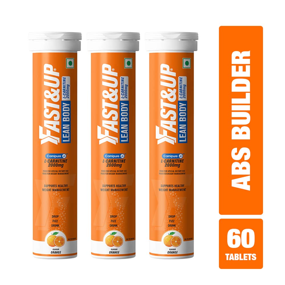 1 - Fast & Up Lean Body with L-Carnitine 2000mg,  20 tablet(s)  Orange (Pack of 3) 