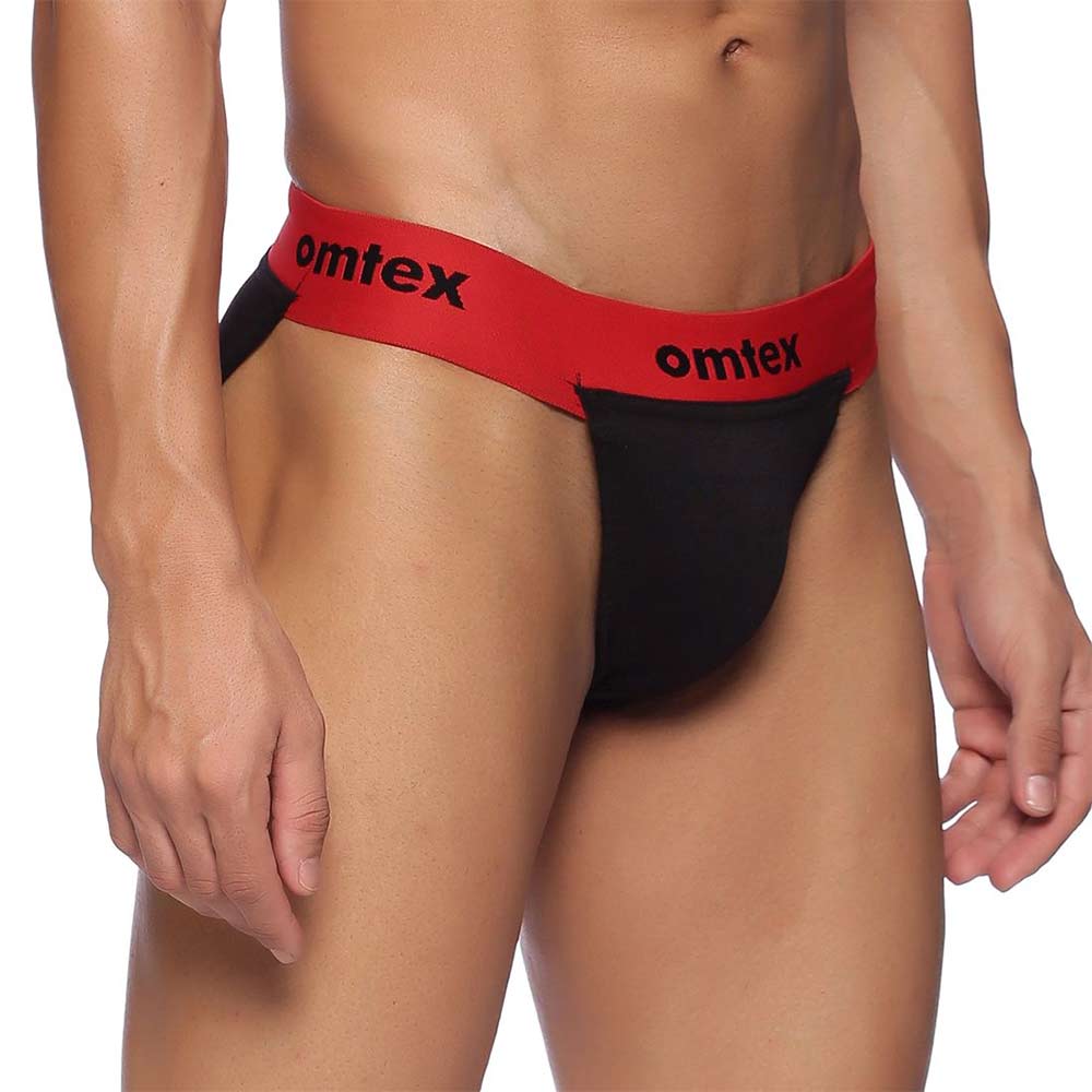 3 - Omtex Rio Supporter Back Covered for Men,  XS  Red 