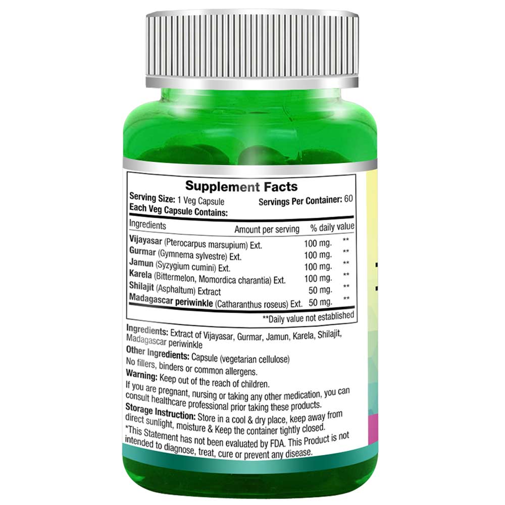 SupplementInfo - Morpheme Remedies Diabeta Plus (500 mg),  60 veggie capsule(s) 