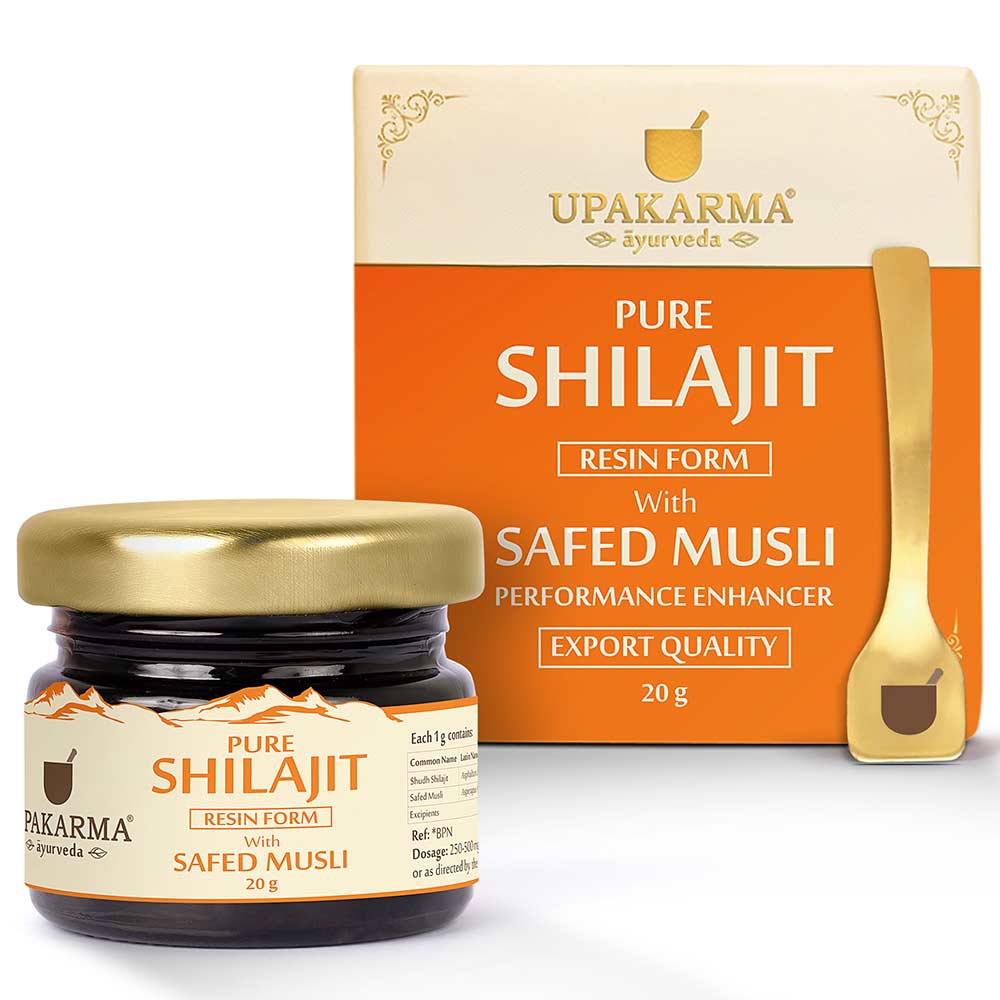1 - Upakarma Ayurveda Pure Shilajit Resin Form with Safed Musli,  20 g 