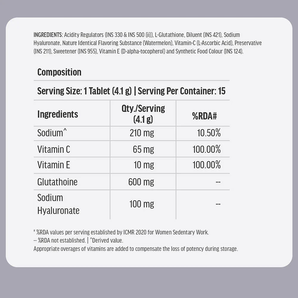 HealthKart HK Vitals Skin Radiance Collagen 100 g Orange & Glutathione Effervescent 15 Tabs Watermelon Combo
