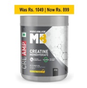 MuscleBlaze Creatine Monohydrate CreAMP, 320 g (0.71 lb), Citrus Blast