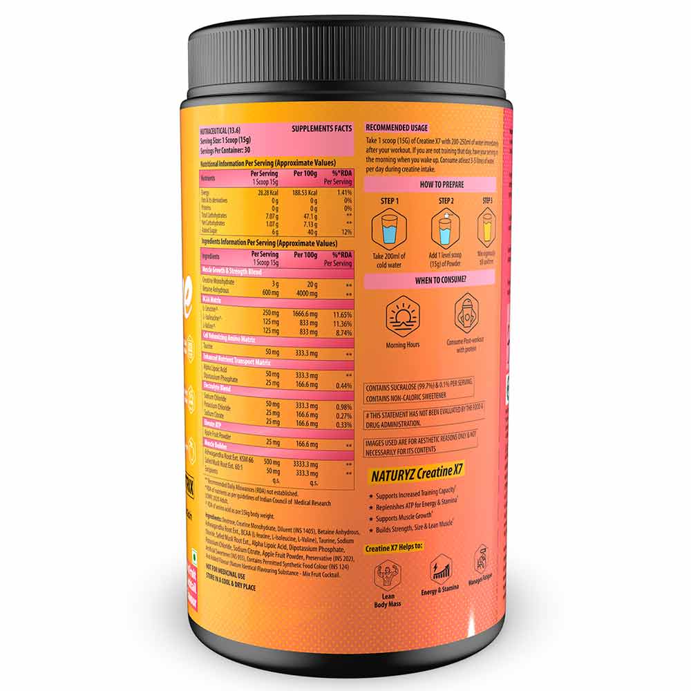 2 - Naturyz Creatine X7 Post-Workout Drink,  Mix Fruit Cocktail  0.99 lb 