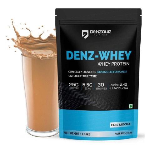 1 - Denzour Nutrition Denz-Whey Protein,  2.38 lb  Cafe Mocha 
