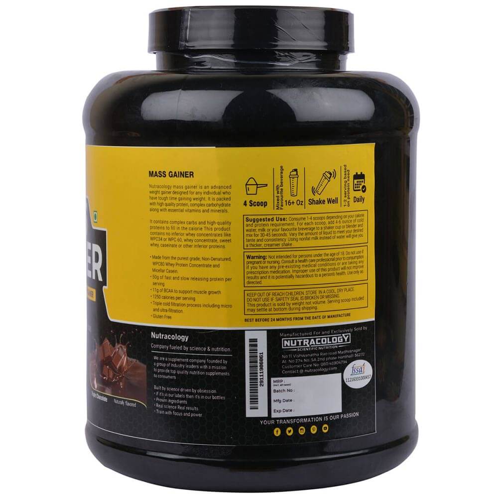 productinfo - Nutracology Mass Gainer,  6.6 lb  Triple Chocolate 