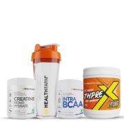 Healthfarm ThPreX 0.55lb with Creatine Monohydrate & Intra BCAA Combo- 0.22 lb Peach