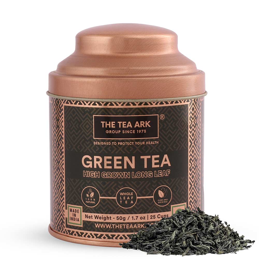 4 - The Tea Ark Delight Tea Gift Box,  50 g  High Grown Long Leaf Green Tea -  Dome Tin 