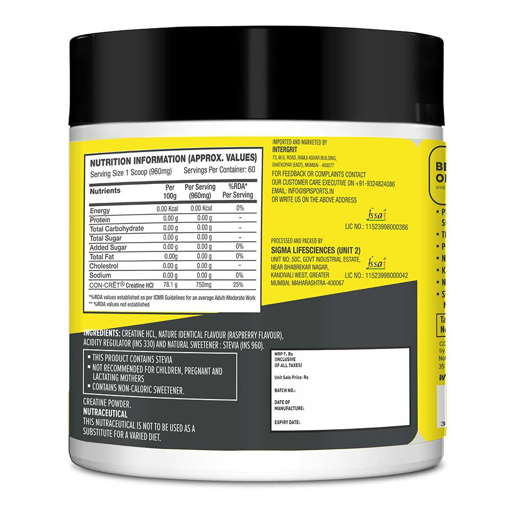 3 - CON-CRET Creatine,  Raspberry  0.127 lb 