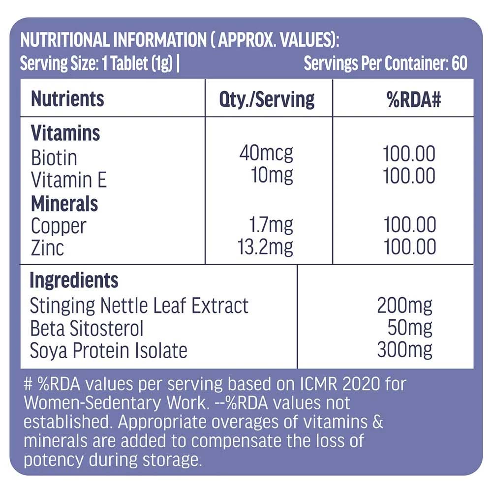 HK Vitals Biotin Hair Mask & DHT Blocker 60 Tabs with Free L Carnitine & Face Moisturizer & ProteinUp Women & Sipper