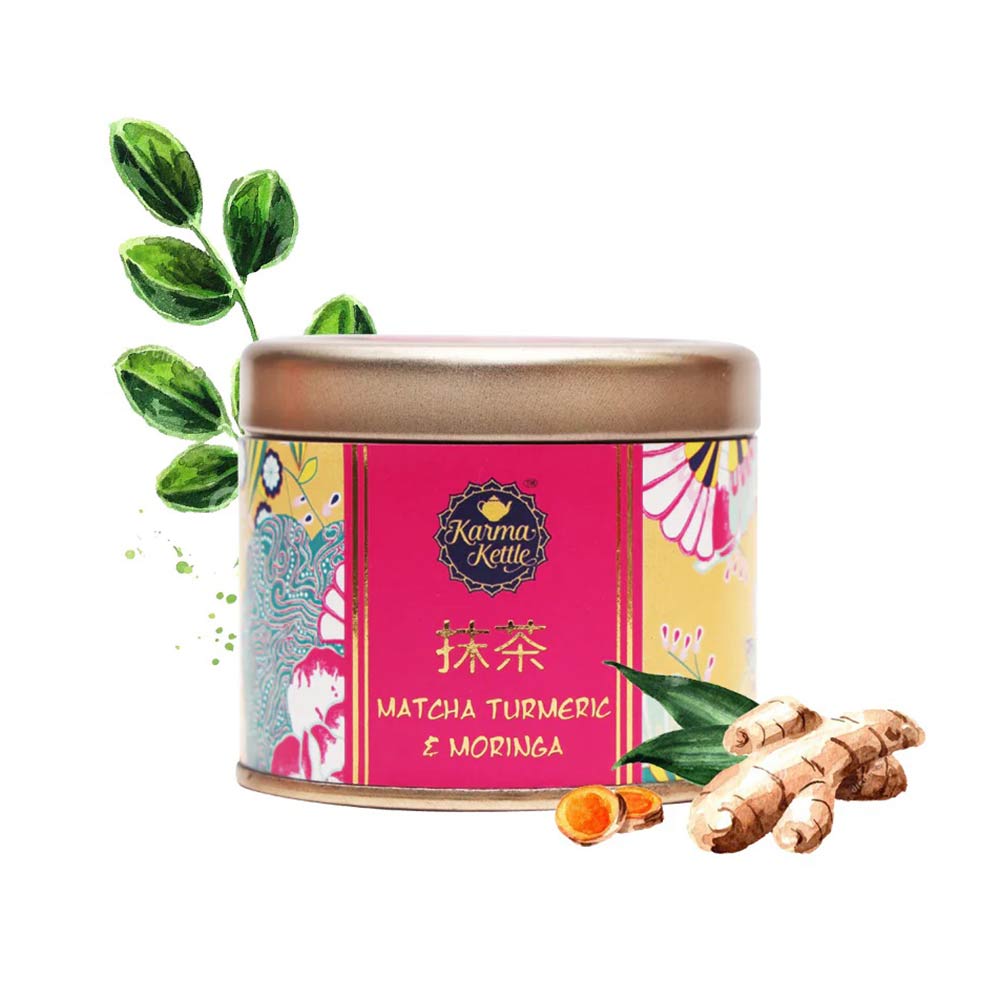 1 - Karma Kettle Matcha Green Tea Powder,  50 g  with Turmeric & Moringa 