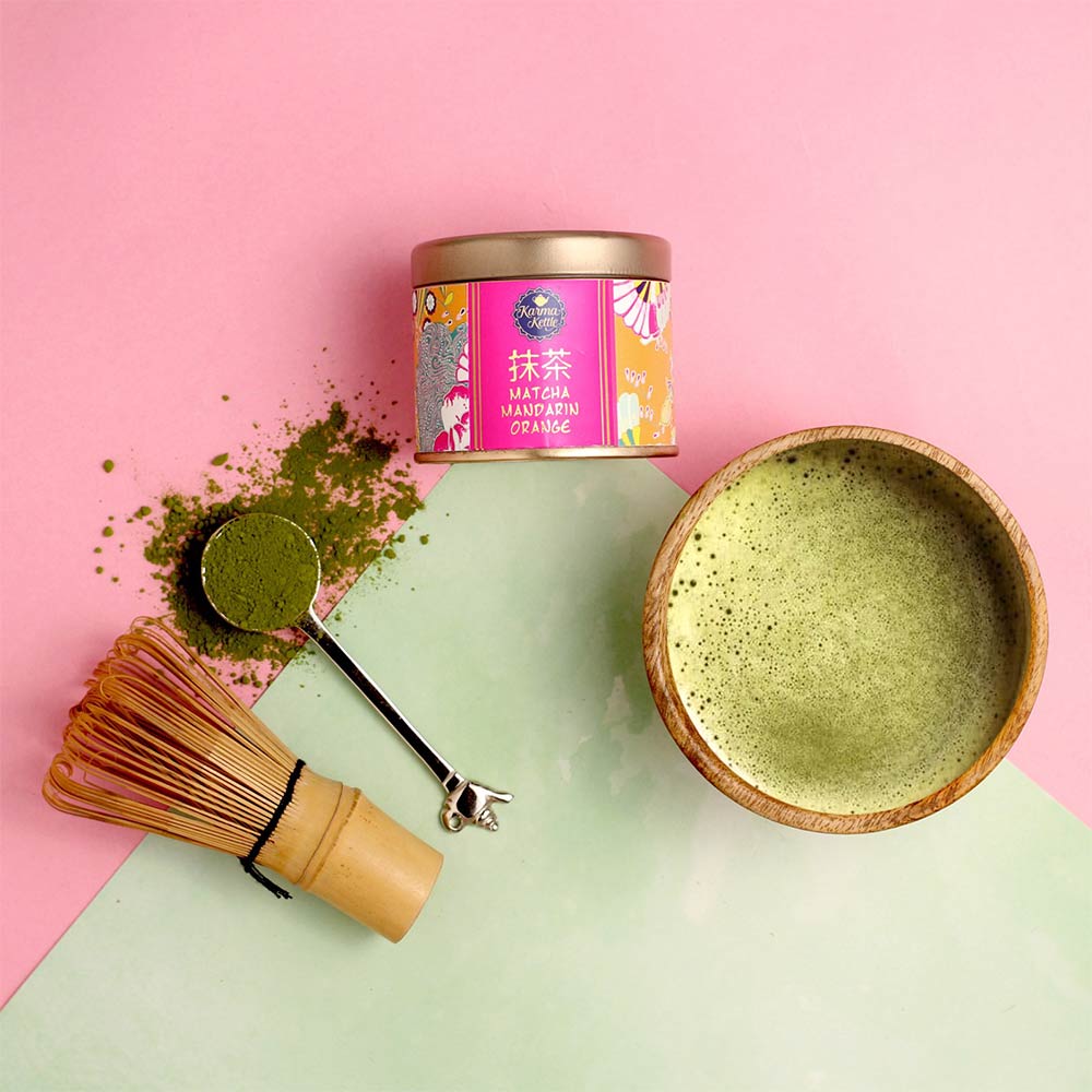 2 - Karma Kettle Matcha Green Tea Powder,  50 g  with Mandarin Orange 