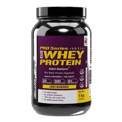 1 - HealthyHey Sports Iso Whey Protein with DigeZyme,  2.2 lb  Unflavoured 