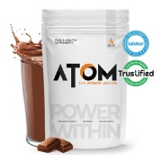 AS-IT-IS Nutrition ATOM Whey Protein with Enzymes, 500 g (1.1 lb), Double Rich Chocolate