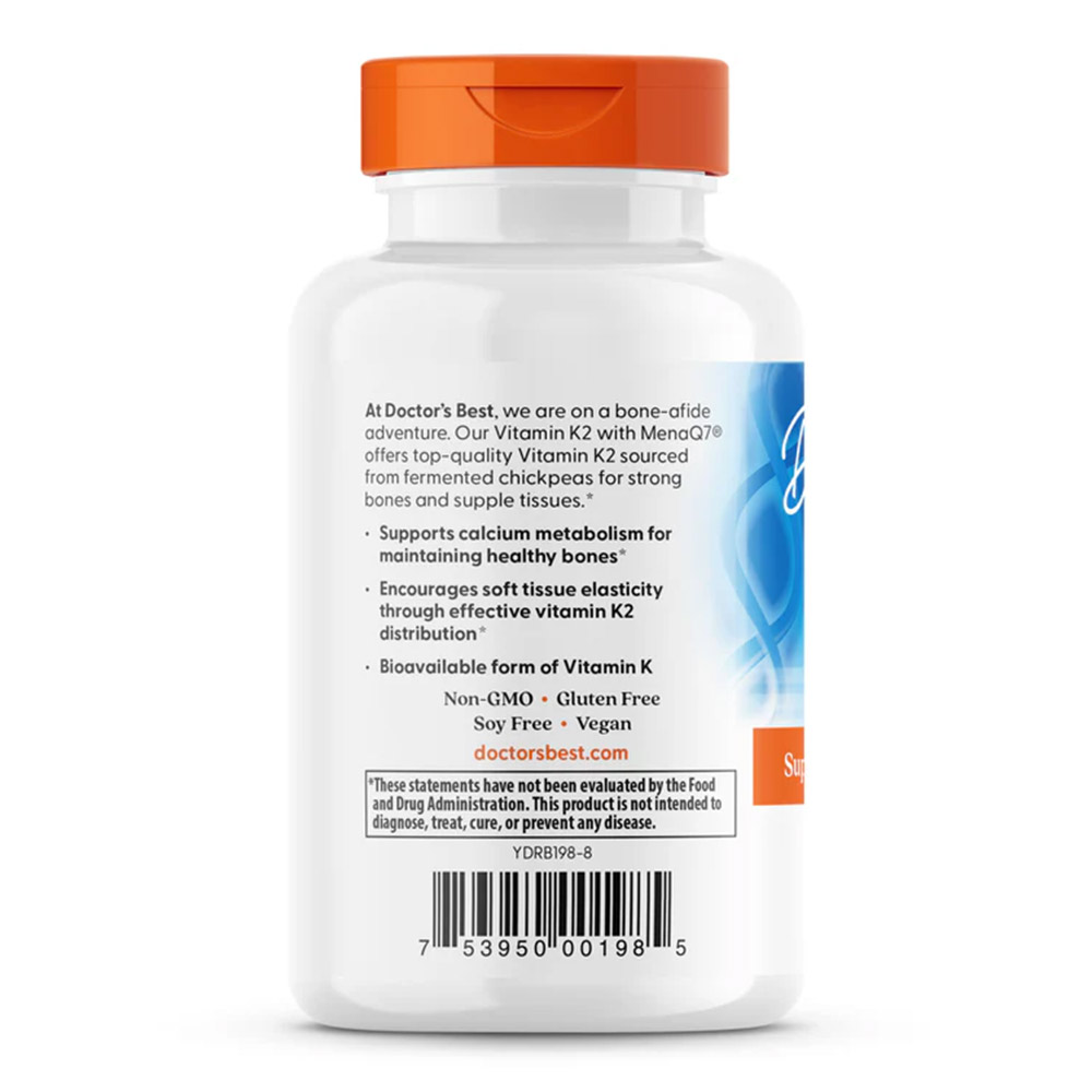 3 - Doctor's Best Natural Vitamin K2 45 mcg,  Unflavoured  60 veggie capsule(s) 
