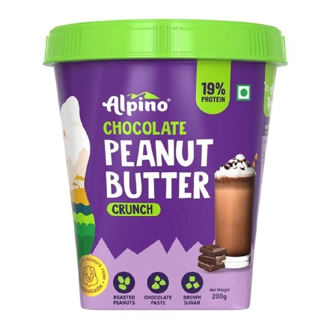 1 - Alpino Peanut Butter,  200 g  Chocolate Crunch 