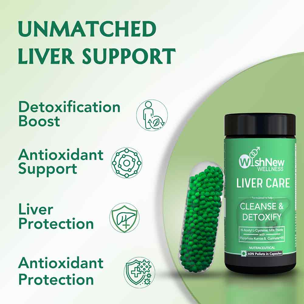 5 - WishNew Wellness Liver Care 60 Capsules & Liposomal Glutathione Combo,  30 capsules 