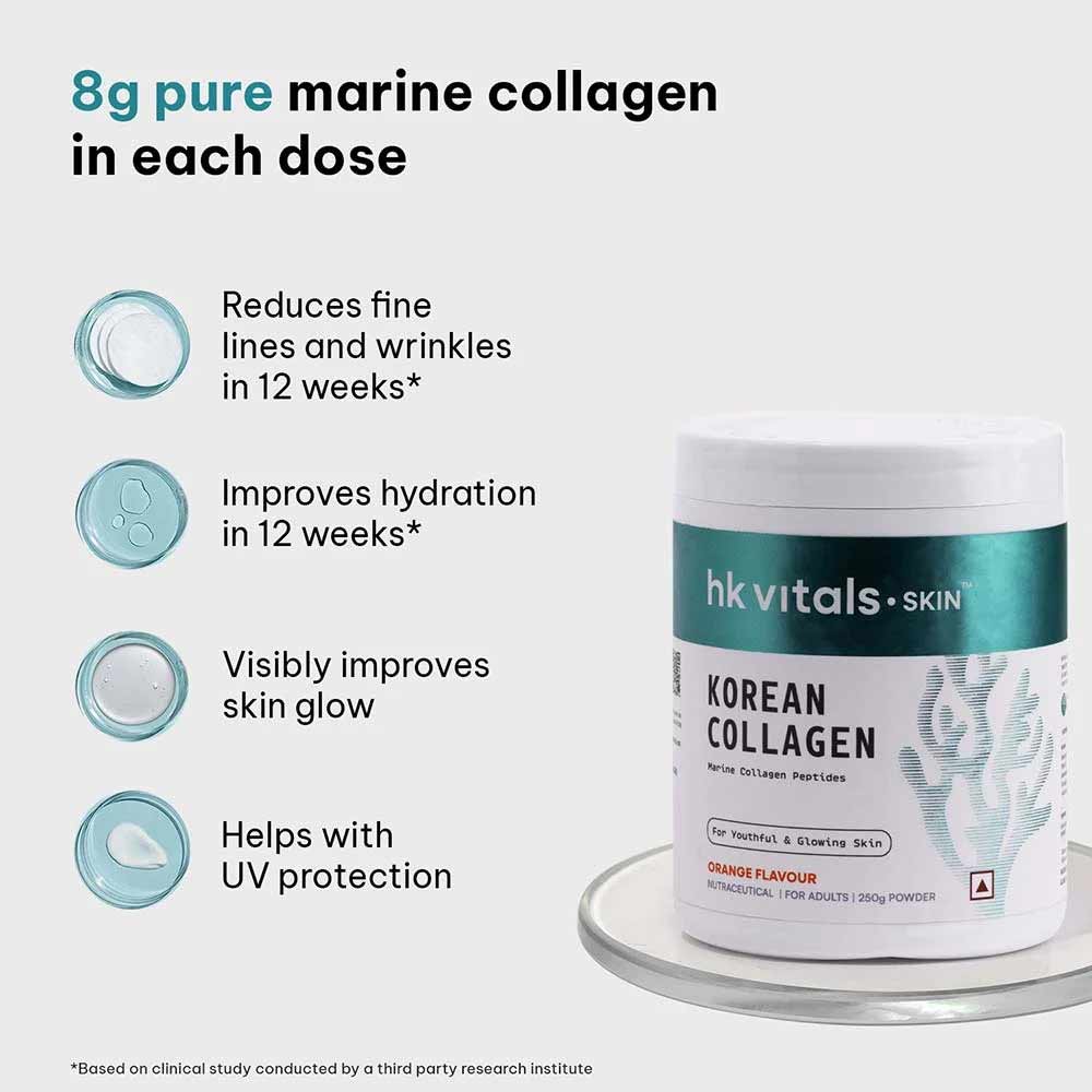 5 - HK Vitals Skin Radiance Collagen,  Marine Collagen  250 g  Korean Orange 8g 