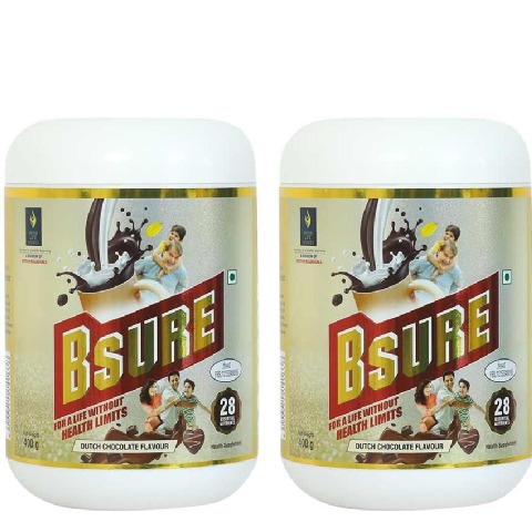 1 - British Life Sciences Bsure,  400 g  Dutch Chocolate (Pack of 2) 