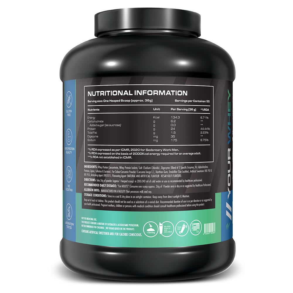 2 - YourWhey 100% Whey Protein,  4.4 lb  Kesar Kulfi 