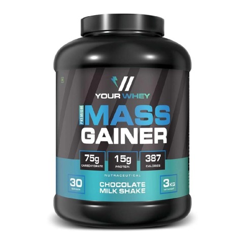 1 - YourWhey Premium Mass Gainer,  6.6 lb  Chocolate Milkshake 