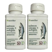 Amway Nutrilite Salmon Omega-3 Pack of 2- 60 softgels