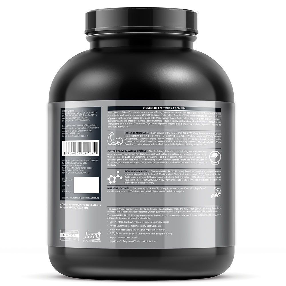 2 - MuscleBlaze Whey Premium OP,  4.4 lb  Vanilla 