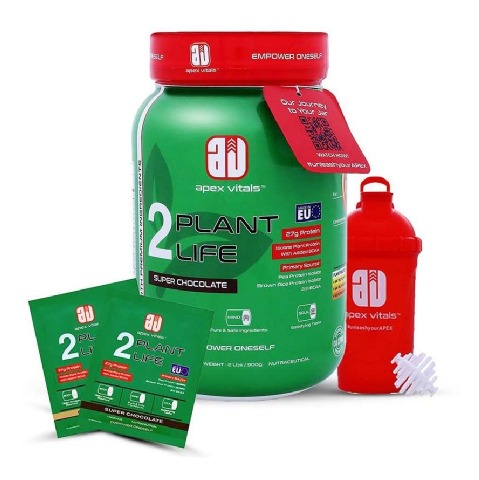 1 - Apex Vitals 2 Plant Life,  2 lb  Coconut Vanilla (with Samples & Shaker Free) 