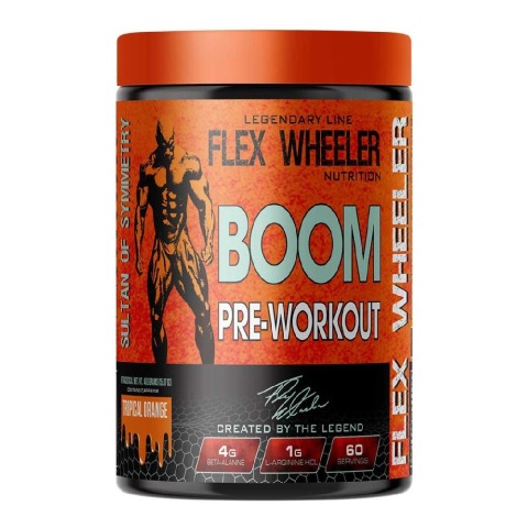 1 - Flex Wheeler Nutrition Boom Pre Workout, 0.99 lb Tropical Orange