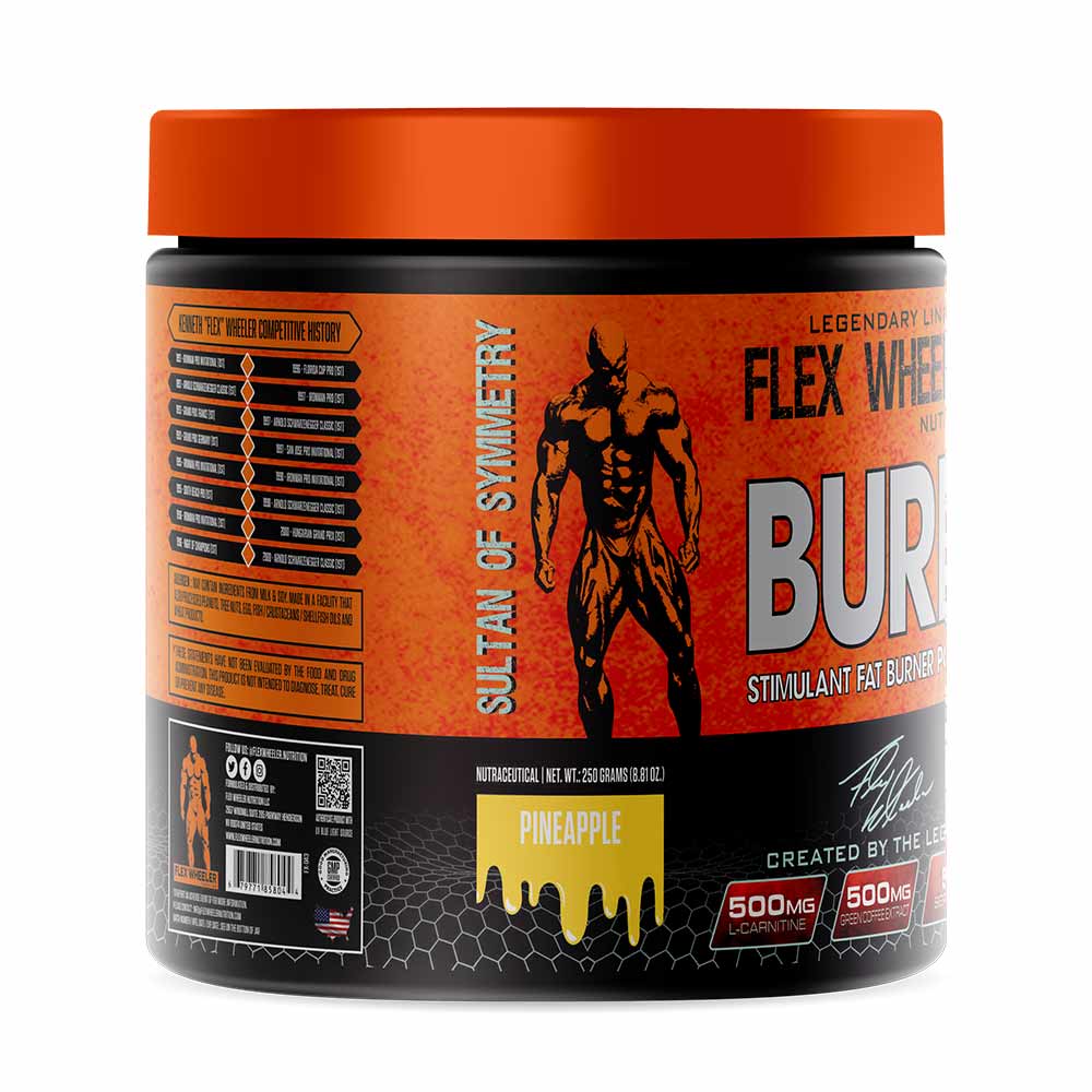 2 - Flex Wheeler Nutrition Burn Stimulant Fat Burner Powder,  0.55 lb  Pineapple 