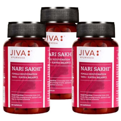 1 - Jiva Ayurveda Nari Sakhi,  60 capsules  Unflavoured (Pack of 3) 