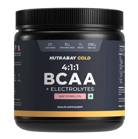1 - Nutrabay Gold 4:1:1 BCAA Amino Acid, 0.55 lb 25 Servings Watermelon