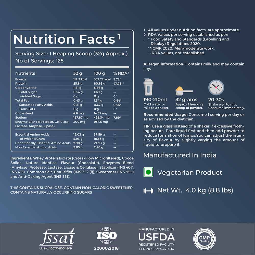 6 - Nutrabay Gold Isolate Whey Protein,  8.8 lb  Rich Chocolate Creme 