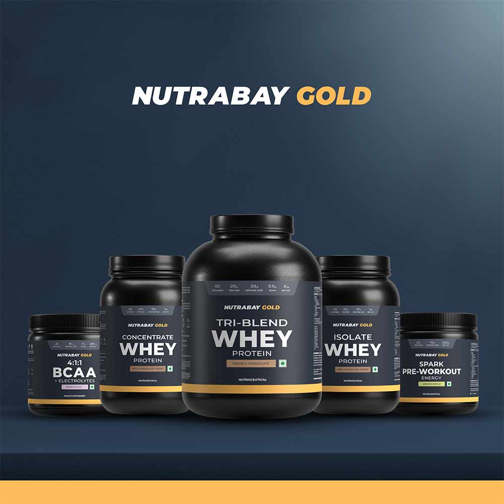 8 - Nutrabay Gold Tri-Blend Whey Protein,  1.1 lb  Rich Chocolate Creme 