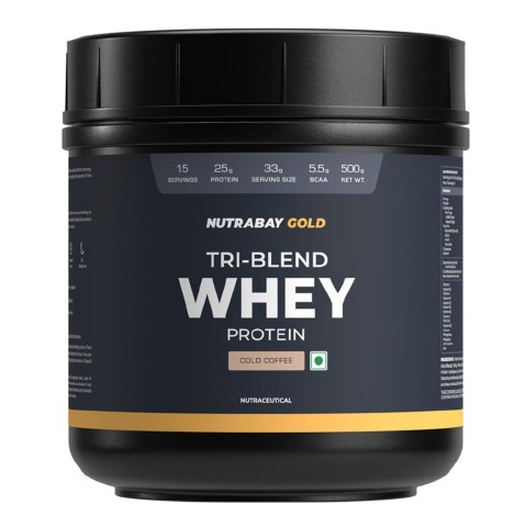 1 - Nutrabay Gold Tri-Blend Whey Protein,  1.1 lb  Cafe Mocha 