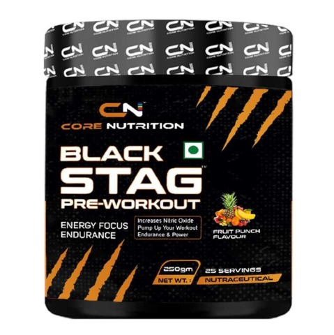 1 - Core Nutrition Black Stag  Pre-Workout,  0.55 lb  Fruit Punch 