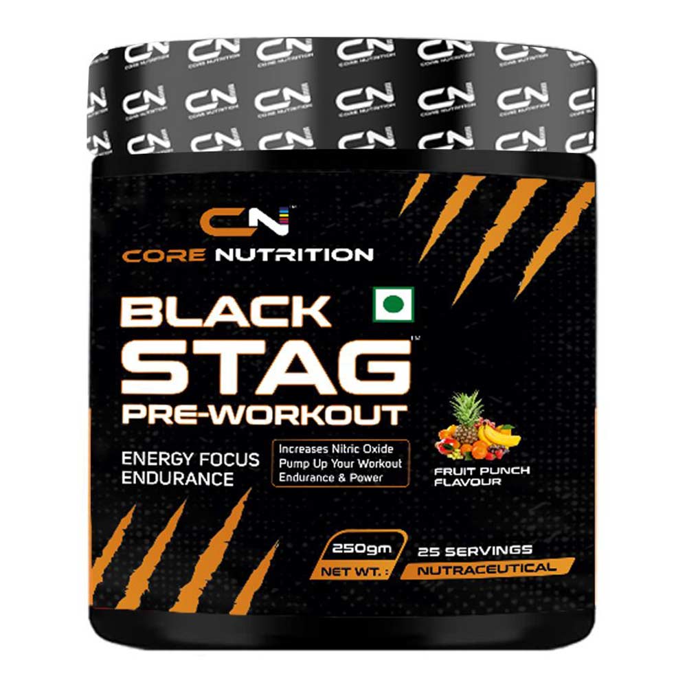 1 - Core Nutrition Black Stag  Pre-Workout,  0.55 lb  Fruit Punch 