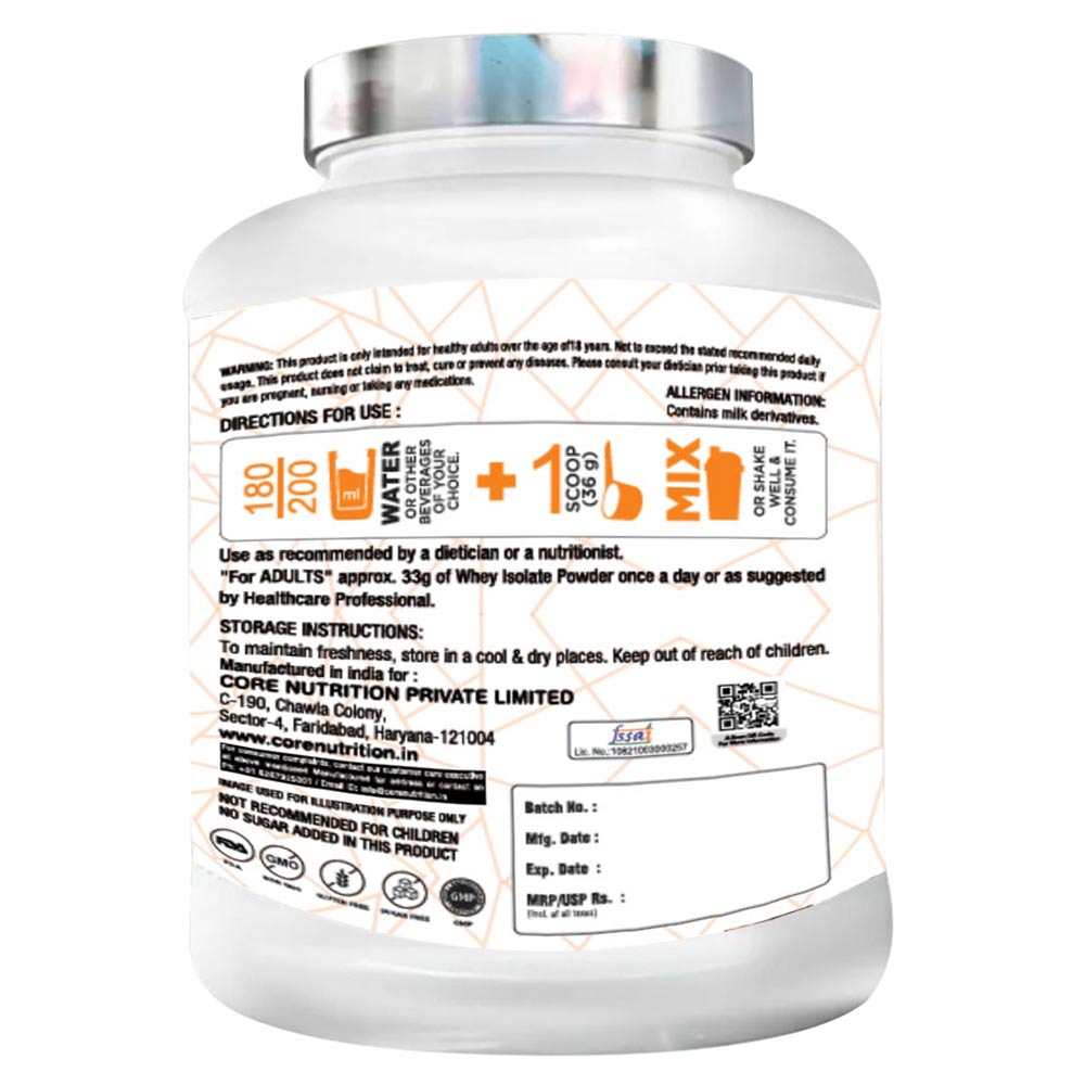 5 - Core Nutrition Core Whey Isolate,  4.4 lb  Cafe Mocha 