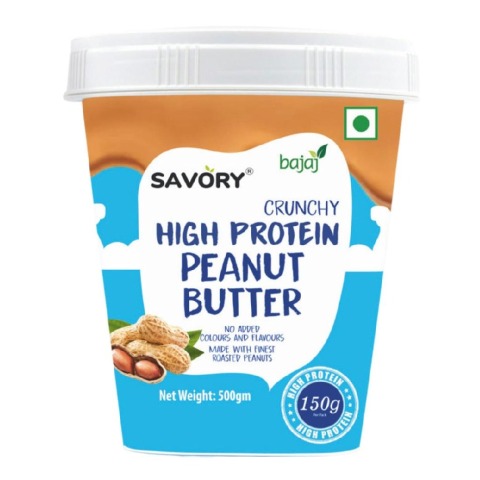 1 - Savory High Protein Peanut Butter,  500 g  Crunchy 