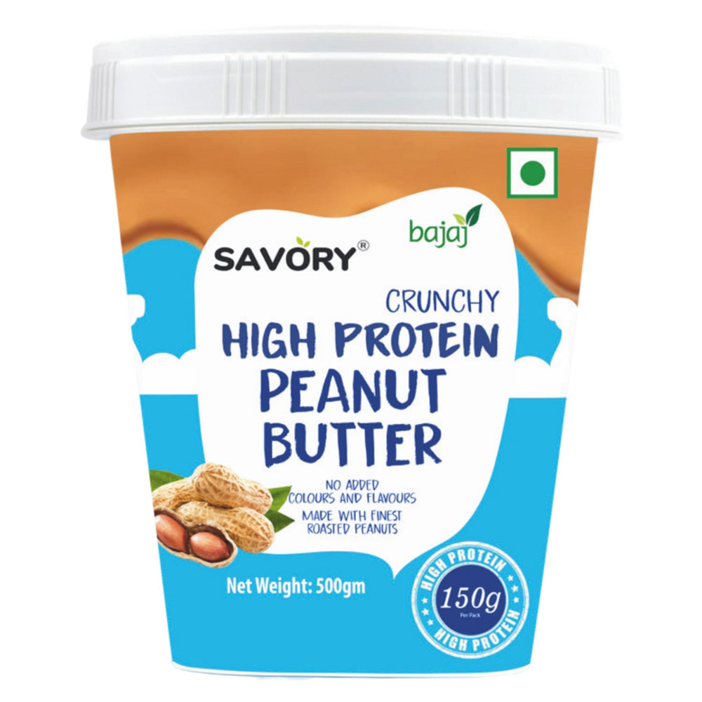 1 - Savory High Protein Peanut Butter,  500 g  Crunchy 