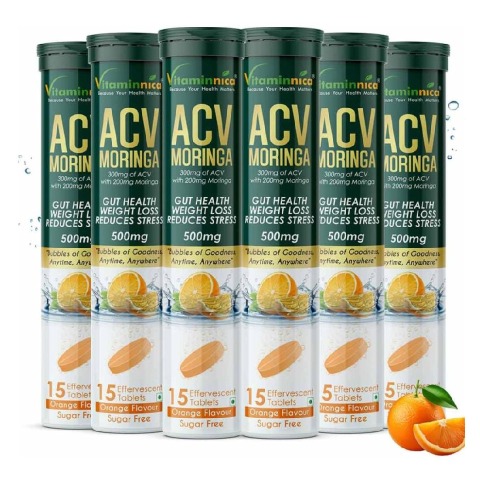 1 - Vitaminnica ACV Moringa, 15 tablet(s) Orange (Pack of 6)