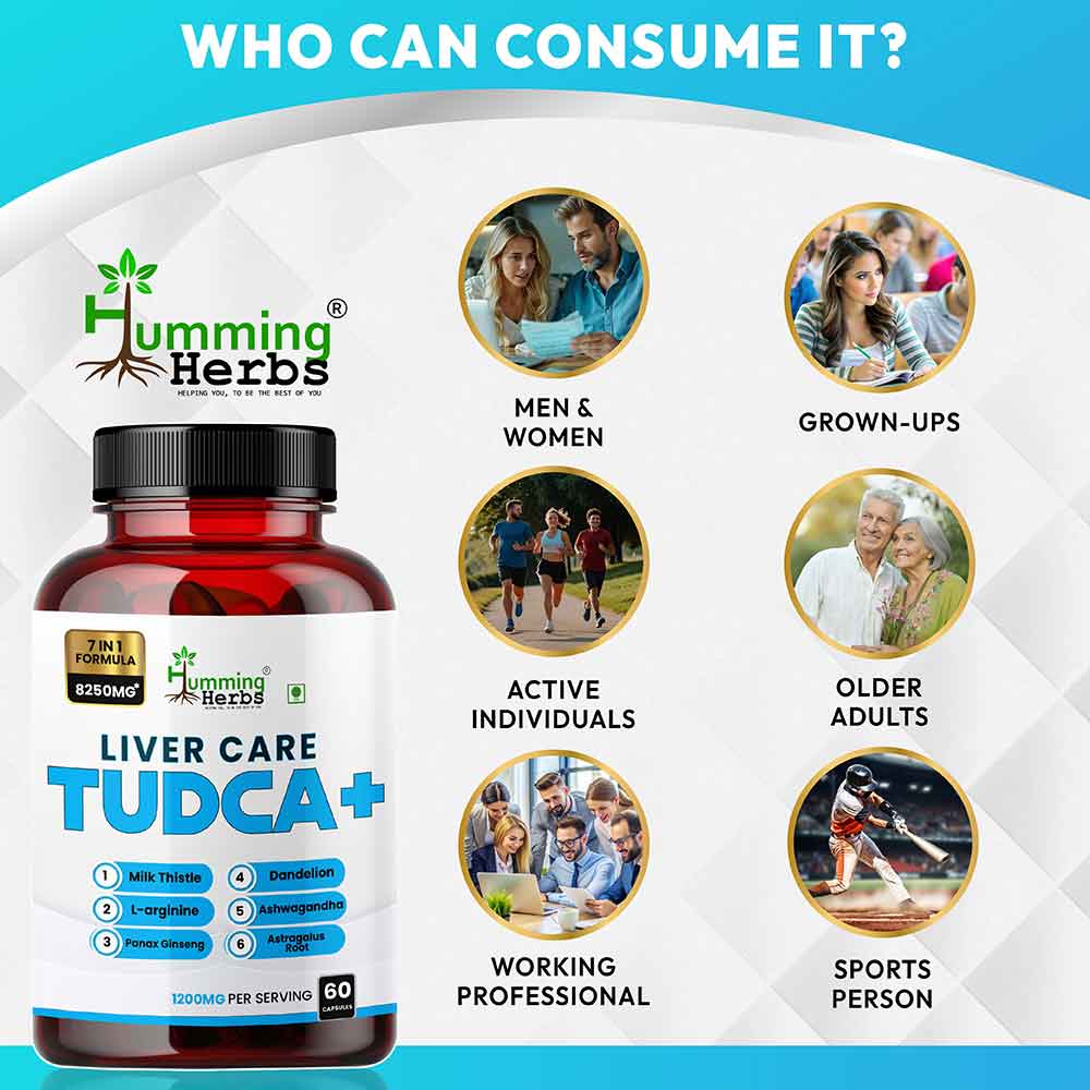 4 - Humming Herbs Liver Care Tudca +,  60 capsules 