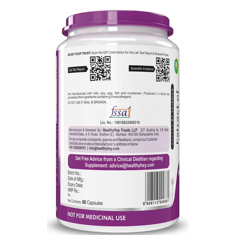 2 - HealthyHey Nutrition Tulsi, Cinnamon, Black Pepper & Ginger Extract,  60 veggie capsule(s) 