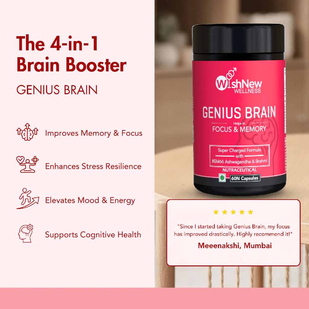 10 - WishNew Wellness Genius Brain,  120 capsules 
